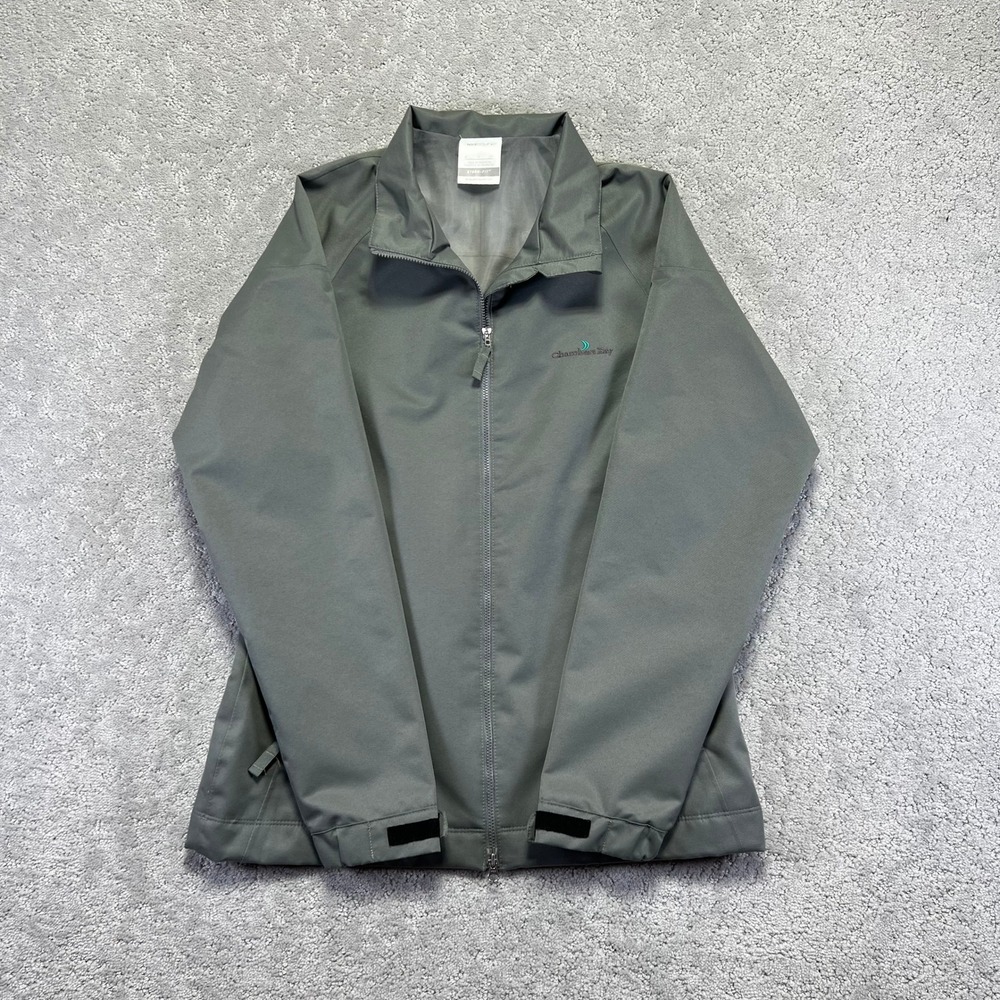 Nike Golf Jacket Womens Small Gray Storm-FIT Chambers Bay Zip Up Wind Rain Proof